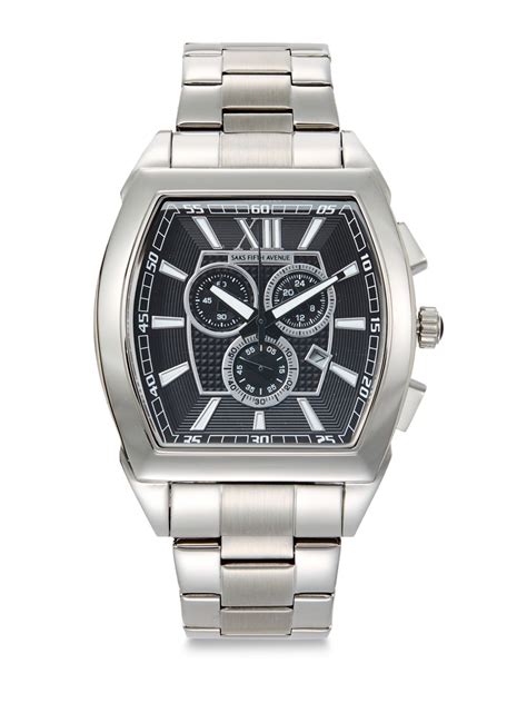 saks off fifth burberry stainless steel watch|Sale Men's Designer Jewelry & Watches .